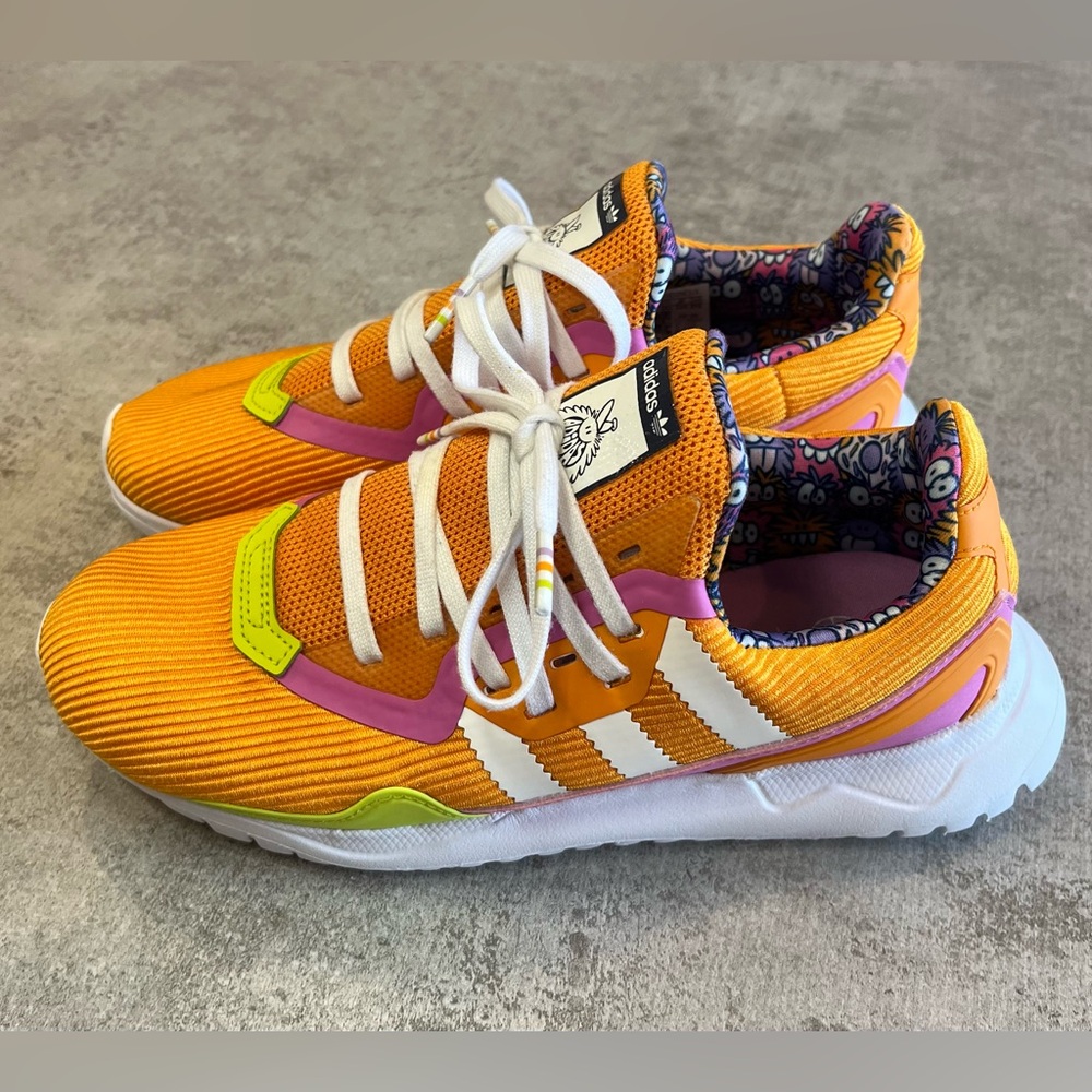 ADIDAS KEVIN LYONS ORIGINALS FLEX J ORANGE GZ3600 SIZE 3.5